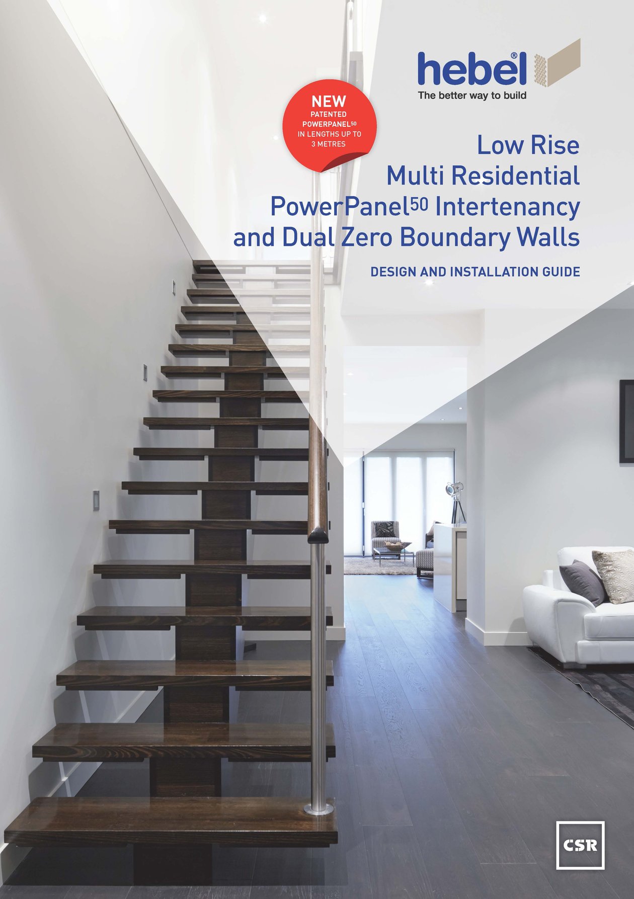 Solid and Safe Hebel PowerPanel50 lowrise intertenancy wall systems